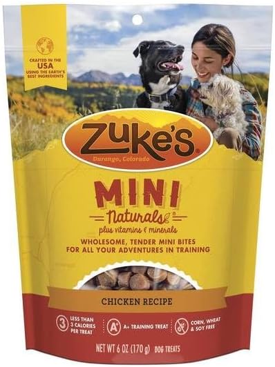 Merrick Pet Care 104703 6 oz Zukes Mini Naturals Soft Chicken Tender Training Dog Treat
