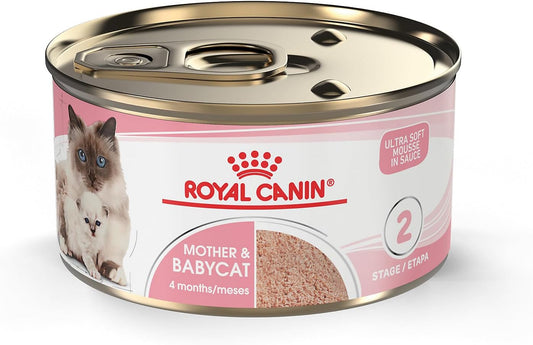 Royal Canin Mother & Babycat Ultra Soft Mousse Wet Cat Food, 3 oz, 24-Pack