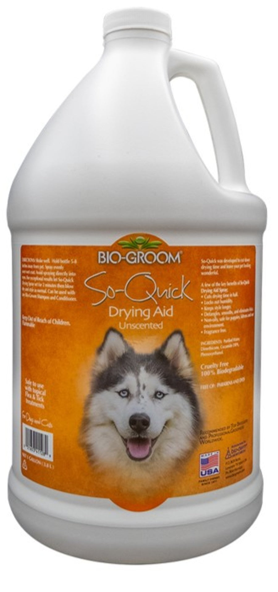 Bio-Groom So Quick Dry Dog Spray - Detangler Spray for Dogs & Cats, Shortens Drying Time, Unscented, Cruelty-Free, Made in USA, Dog Grooming Products