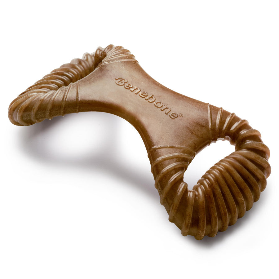 Benebone Dental Durable Dog Chew Toy for Aggressive Chewers, Real Bacon, Made in USA