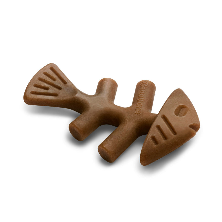 Benebone Fishbone Durable Dog Chew Toy for Aggressive Chewers, Real Fish, Made in USA