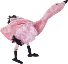 Skinneeez Flamingo - Stuffing-Free Dog Toy with Two Squeakers, Durable Tug Toy for Moderate Chewers, Ideal for Medium and Large Dogs & Puppies