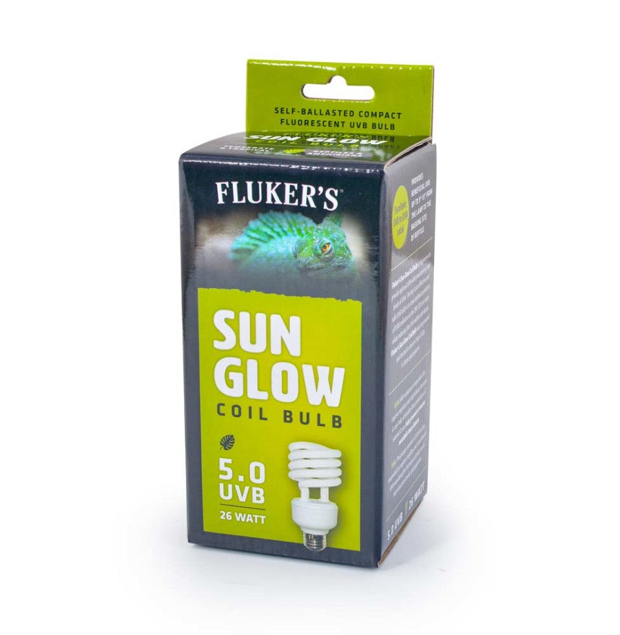 Fluker's Sun Glow 5.0 UVB Fluorescent Coil Bulb for Tropical Reptiles, Reptile Heat Light Stimulates Natural Synthesis of Vitamin D in Captive Reptiles