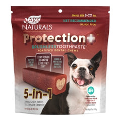 Ark Naturals Protection+ Brushless Toothpaste , Dog Dental Chew with Toothpaste Center – Prevent Plaque & Tartar and Freshen Breath with Dental Chews for Dogs