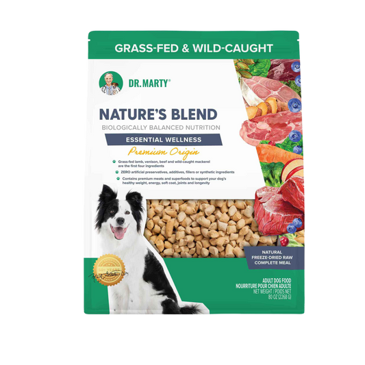 Dr. Marty Nature’s Blend Premium Origin Freeze-Dried Raw Dog Food – 80 oz (5 lb)