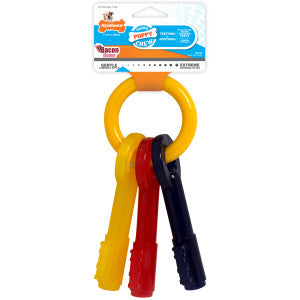 Nylabone Bacon Puppy Teething Keys, Small