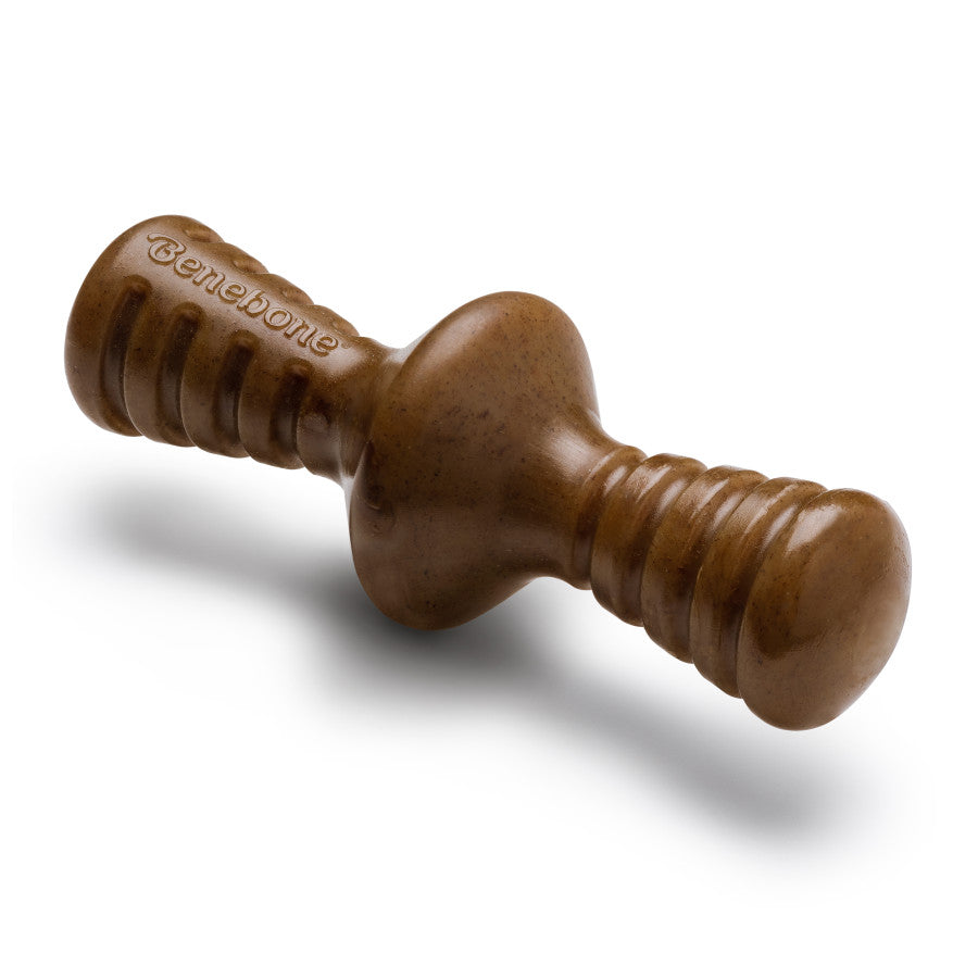 Benebone Zaggler Rolling Dog Chew Toy for Aggressive Chewers, Real Bacon, Made in USA