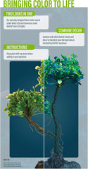 GloFish Mangrove Green Tree Plant Fluorescent Under Blue LED Light Aquarium Decor