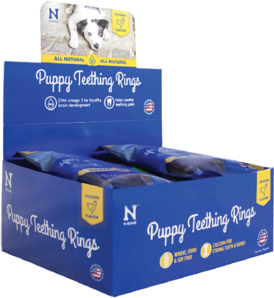 N-Bone 3-Rings Puppy Teething Ring, Chicken Flavor