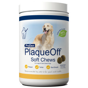 NaturVet ProDen PlaqueOff Soft Chews with Natural Kelp - for Large & Giant Breed Dogs - Supports Normal, Healthy Teeth, Gums, and Breath Odor in Dogs - 45 Soft Chews