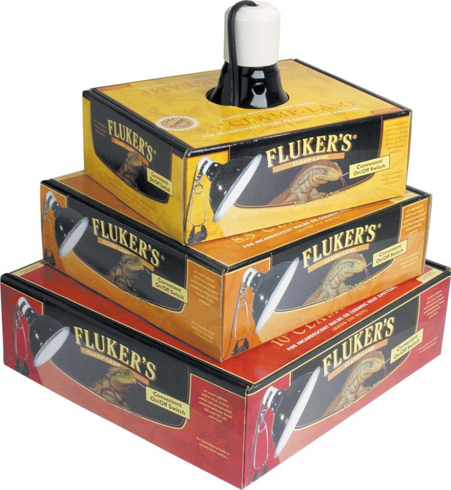 Fluker's Repta-Clamp Lamp, Heavy Duty Clamp Light For Reptile Tanks and Terrariums, UL/CUL Approved, Great for Reptile Basking, 250-Watt Maximum with On/Off Switch