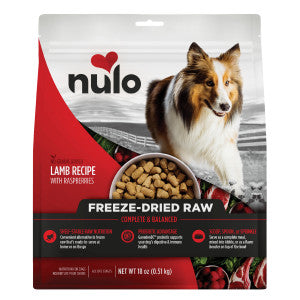 Nulo Freeze-Dried Raw Lamb Recipe with Raspberries Complete and Balanced Dry Dog Food Kibble