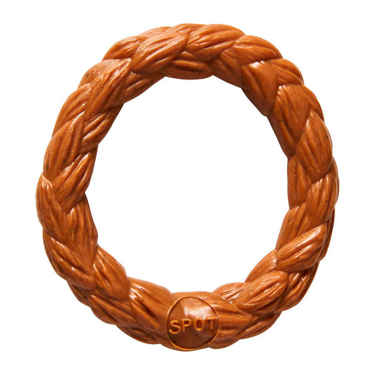 Bam-Bone Braid Ring Dog Toy Hickory
