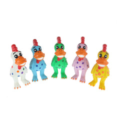 Multipet's Latex Polka Dot Globken Chicken Dog Toy 1 ea