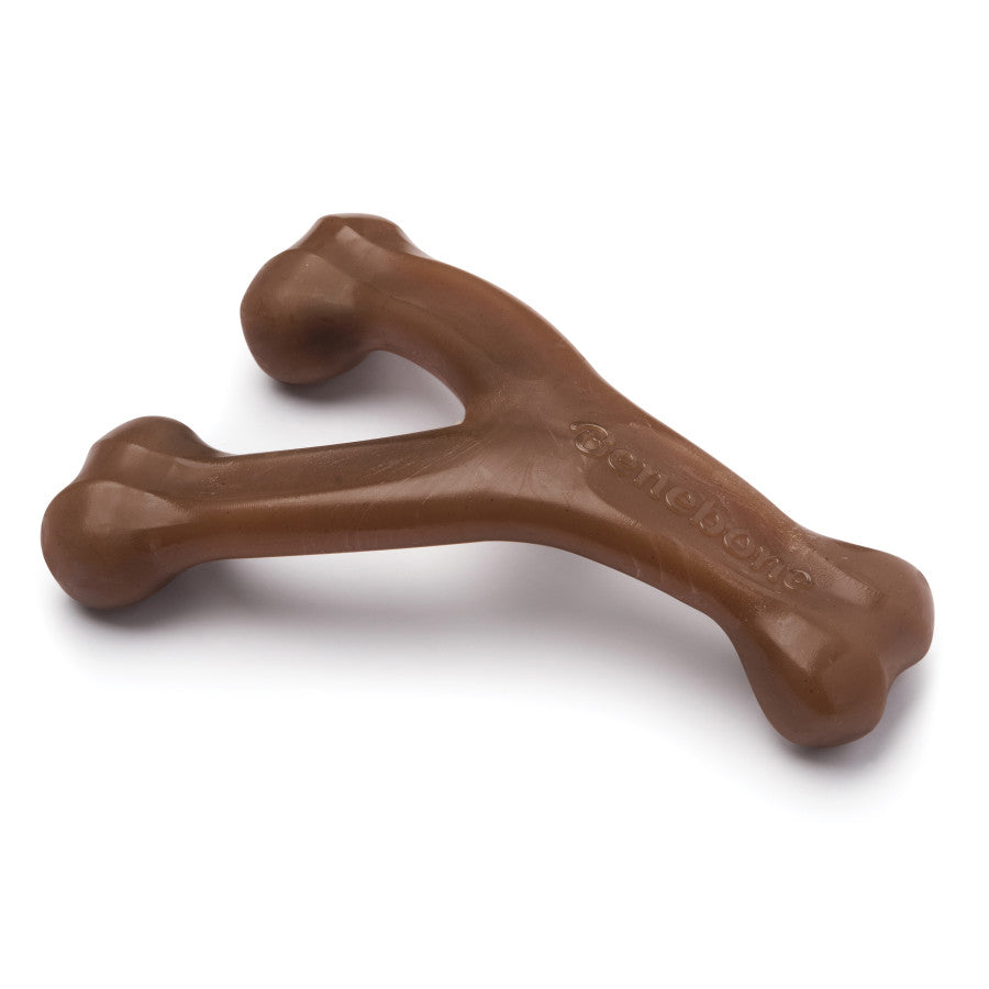 Benebone Wishbone Durable Dog Chew Toy for Aggressive Chewers, Real Peanut, Made in USA, for Any breed