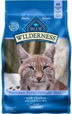 Blue Buffalo Wilderness Nature's Evolutionary Diet High-Protein, Grain-Free Natural Dry Food for Adult Cats, Chicken