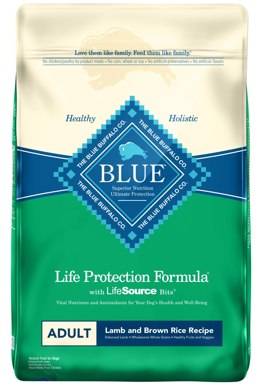 Blue Buffalo Life Protection Formula Adult Dry Dog Food, Helps Build and Maintain Strong Muscles, Made with Natural Ingredients, Lamb & Brown Rice Recipe