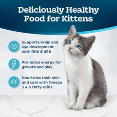 Blue Buffalo Tastefuls Kitten Food With DHA Dry Cat Food Made in the USA with Natural Ingredients, Chicken Recipe