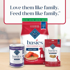 Blue Buffalo Basics Grain-Free Dry Dog Food for Adult Dogs, Limited Ingredient Diet, Salmon Recipe