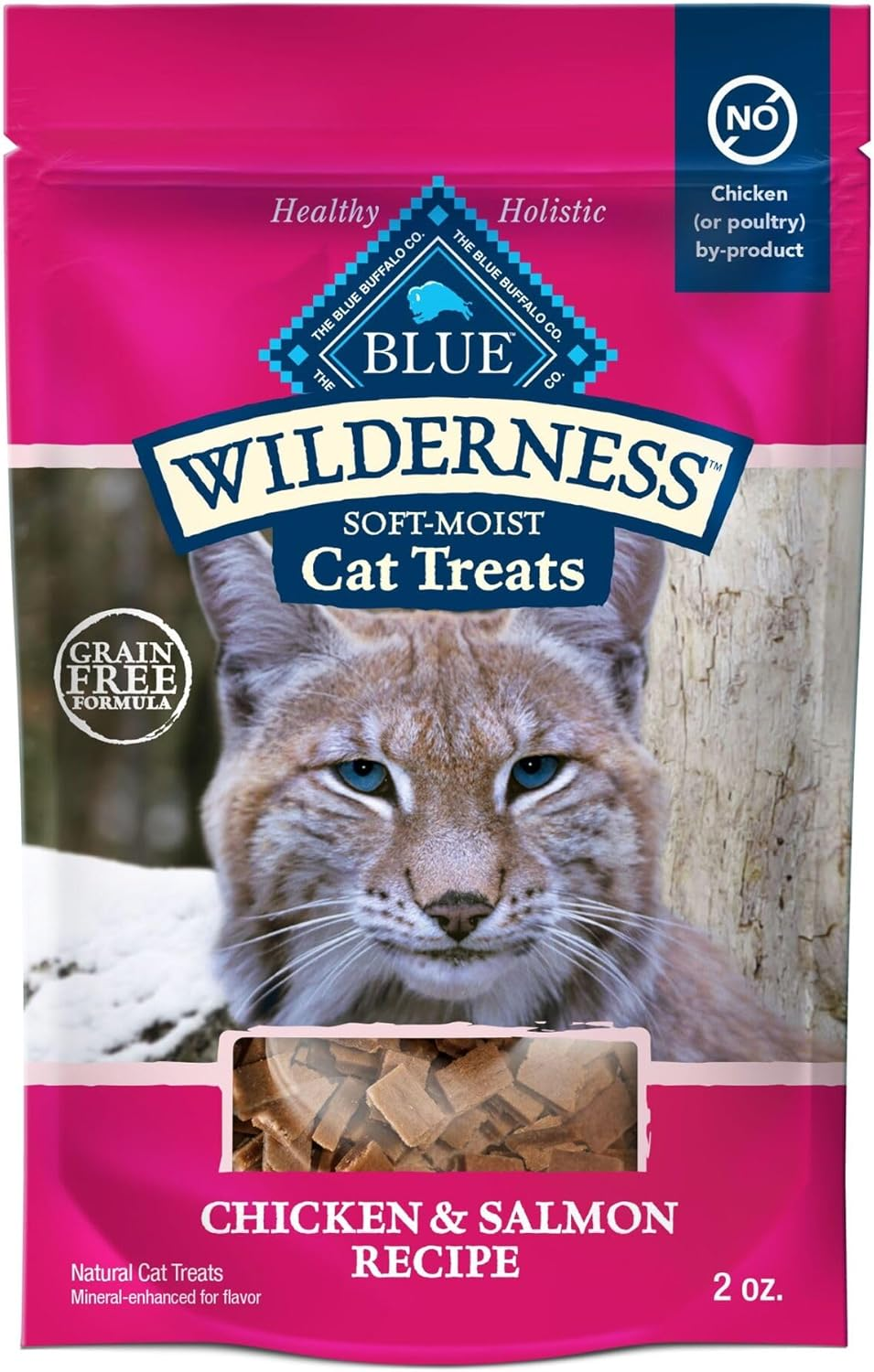 Blue Buffalo Wilderness Grain Free Soft-Moist Cat Treats, Chicken & Salmon