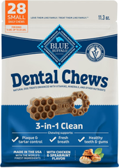 Blue Buffalo Dental Chews Small Natural Dog Treats, Chicken & Spearmint