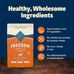 Blue Buffalo Freedom Grain-Free Large Breed Dry Dog Food, Supports Joint Health & Mobility, Made in the USA With Natural Ingredients, Chicken & Potatoes