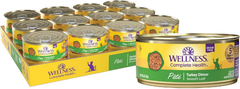 Wellness Complete Health Pate Adult Wet Cat Food, Natural, Protein-Rich, Grain Free (Turkey)