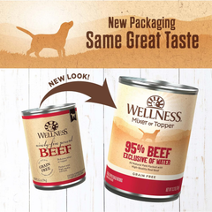Wellness 95% Beef Natural Wet Grain Free Canned Dog Food