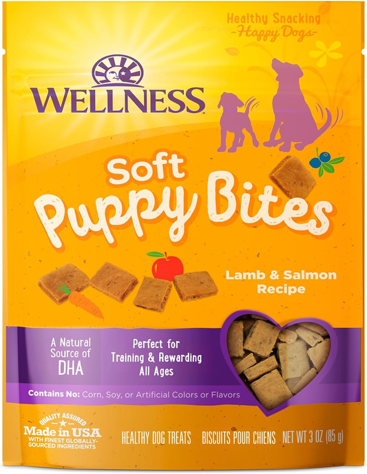 Wellness Puppy Treats, Natural, Training Treat, Grain Free, Soft Lamb & Salmon