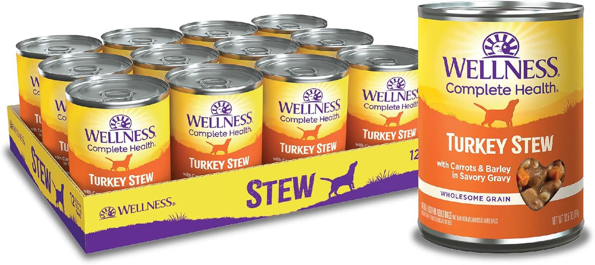 Wellness Complete Health Thick & Chunky Natural Canned Wet Dog Food, Turkey Stew