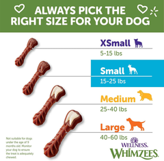 Whimzees Wellness Brushzees Dog Dental Treats, Natural Chews, Small Size Stick