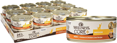 Wellness CORE+ Indoor Pate Adult Wet Cat Food, Natural, Protein-Rich, Grain Free (Chicken & Chicken Liver)