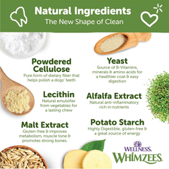 Whimzees Wellness Stix Dog Dental Treats, Natural Chews, Medium Size Stick