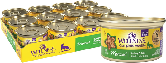 Wellness Complete Health Minced Adult Wet Cat Food, Natural, Protein-Rich, Grain Free