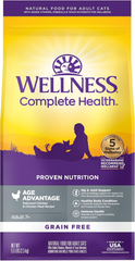 Wellness Complete Health Natural Grain-Free Age Advantage Senior Dry Cat Food, Deboned Chicken and Chicken Meal Recipe