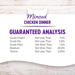 Wellness Complete Health Minced Adult Wet Cat Food, Natural, Protein-Rich, Grain Free (Chicken Entrée)