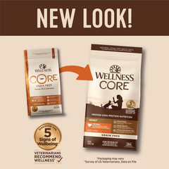 Wellness CORE High Protein Grain-Free Adult Dry Cat Food, Original Formula Turkey, Turkey Meal & Chicken Recipe
