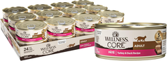 Wellness CORE Pate Adult Wet Cat Food, Natural, Protein-Rich, Grain Free (Turkey & Duck)