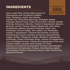 Wellness CORE Grain-Free High-Protein Dry Dog Food, Natural Ingredients, Made in USA with Real Meat, All Breeds, For Adult Dogs (Wild Game Duck, Lamb Meal, Boar & Rabbit)