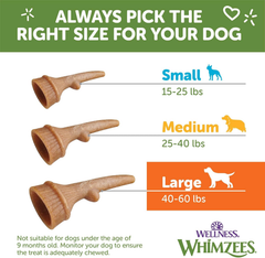 Whimzees Wellness Occupy Dog Dental Treats, Natural Chews, Large Size