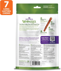 Wellness WHIMZEES Veggie Sausage Dog Dental Treats, Natural Chews, Large Size Stick