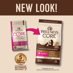 Wellness CORE Natural Grain-Free High Protein Adult Dry Cat Food Recipe, Turkey, Turkey Meal and Duck Formula