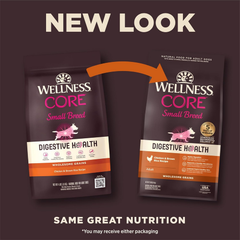 Wellness CORE Digestive Health Dry Dog Food, Small Breed, Wholesome Grains, Natural, Ingredients for Dogs with Sensitive Stomachs, Chicken Recipe