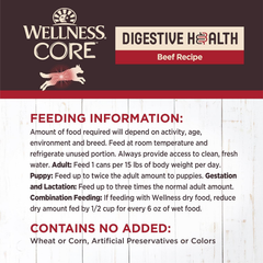 Wellness CORE Digestive Health Beef Grain Free Wet Dog Food