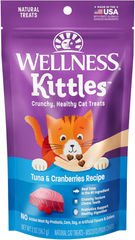 Wellness Kittles Crunchy Natural Grain Free Cat Treats, Tuna & Cranberries Recipe, All Life Stages