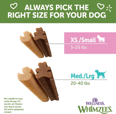 Wellness WHIMZEES Puppy Dog Dental Treats, Natural Chews, Extra Small & Small Size Stick