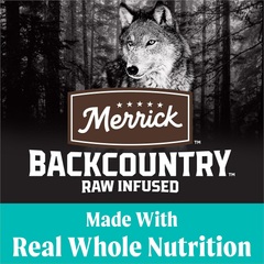 Merrick Backcountry Grain Free Dry Adult Dog Food, Kibble With Freeze Dried Raw Pieces, Game Bird Recipe