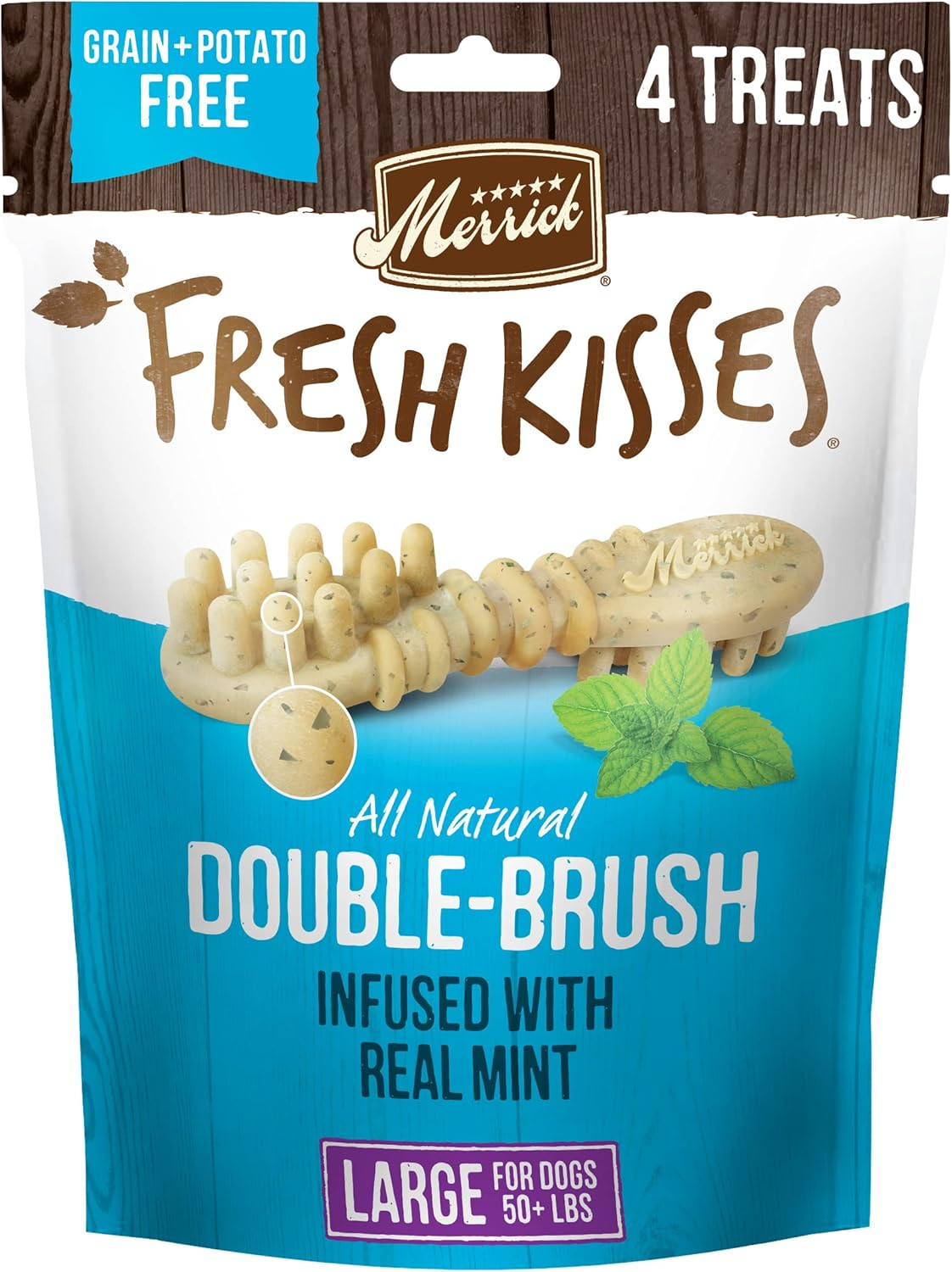 Merrick Fresh Kisses Mint Dental Treat Large Dog
