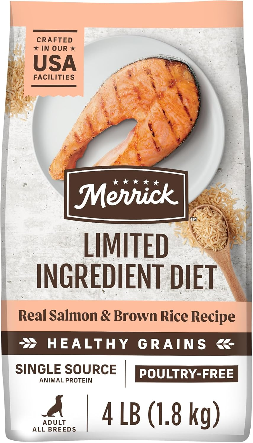 Merrick Limited Ingredient Diet Premium And Natural Kibble With Healthy Grains, Salmon And Brown Rice Dog Food