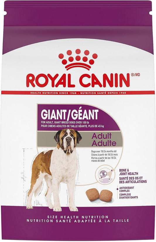 Royal Canin Size Health Nutrition Giant Adult Dog Food Dry, Extra-Large Dog Food Supports Bone and Joint Health, Digestive Health and a Healthy Heart
